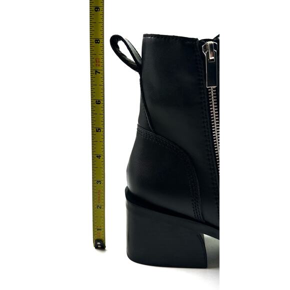 Steve Madden Ruthy Black Leather Ankle Boots Side Zip Womens Size 8.5M New $119 - Picture 9 of 13